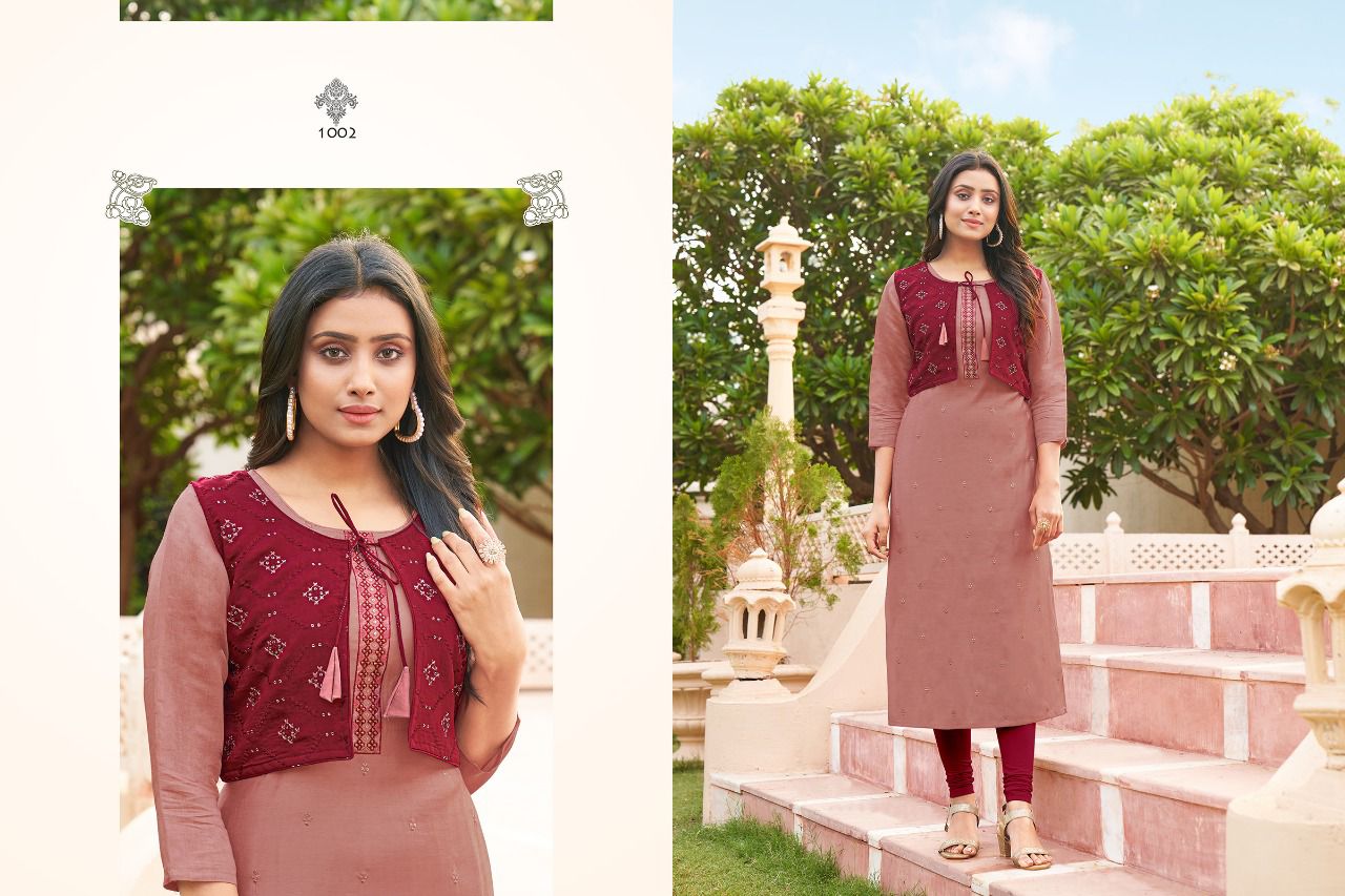 KAPIL TRENDZ MISSION Latest Designer Stylish Fancy Wear Kurti With Jacket Collection